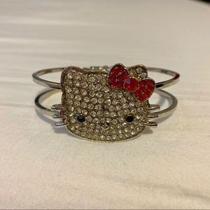 Hello Kitty Rhinestone Bangle Bracelet